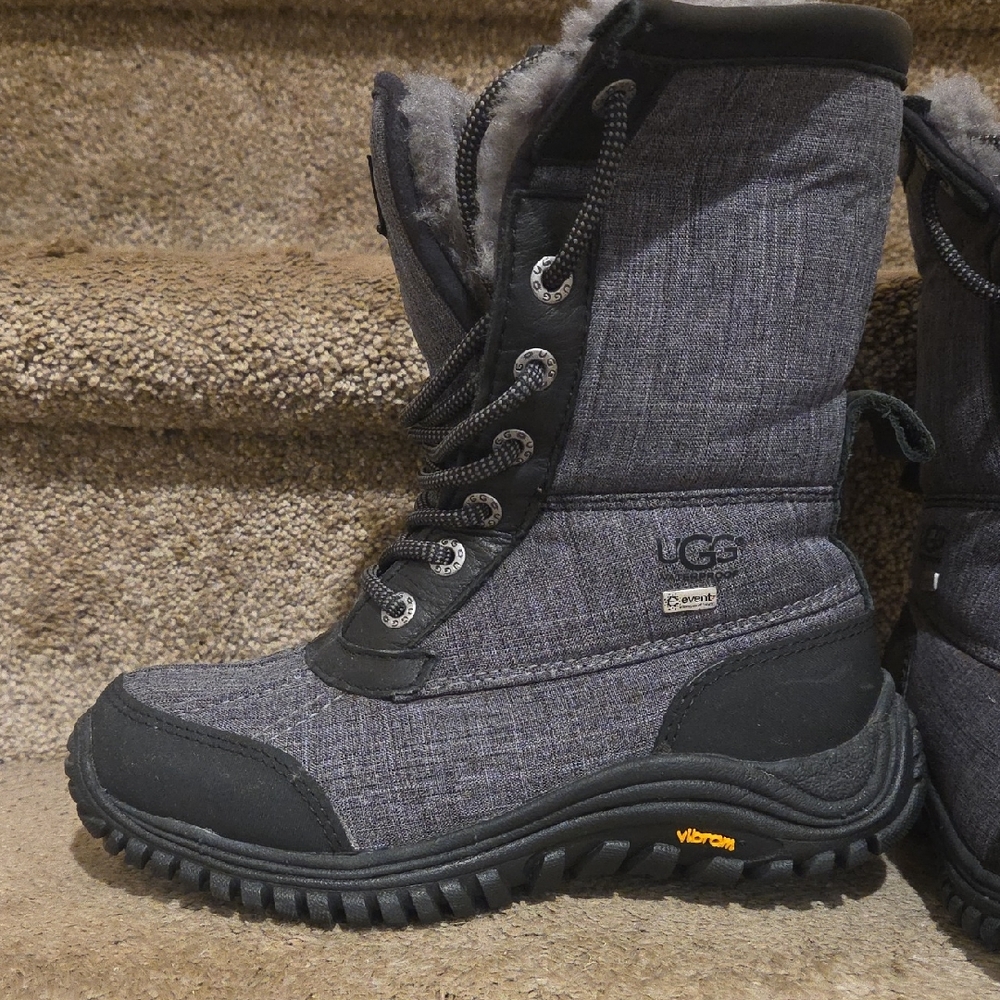 UGG Charcoal and Black Winter Boots